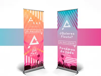 Banners, GAP Producciones branding color dj gap gradient logo mexico music print publicity