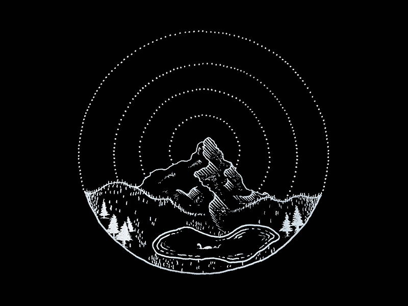 Mountain Sky after effects animation drawing illustration motion graphics mountain pen solar system stars