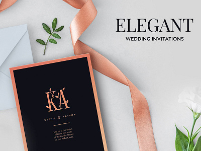 Elegant Wedding Invitations classy delicate elegant elegant wedding invitations floral gold invitation invitations luxury rose gold wedding wedding invitation