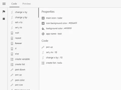 Flux Editor Art concept app arrow code design language preview programing ui