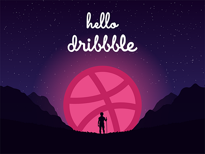 Hello Dribbble design dribbble first hello shot