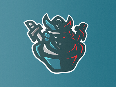 Samurai Mascot v2 branding esports logo mascot samurai vector youtuber