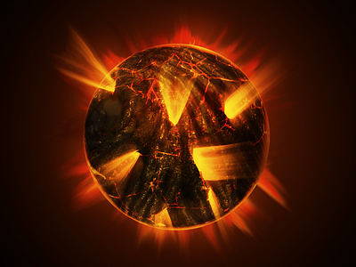 Elemental ball ball exploding fire lava photomanip photoshop