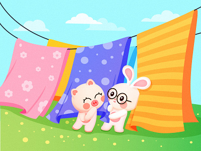 Bask the quilt illustration