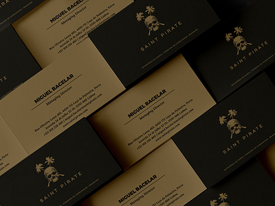 Saint Pirate - business card black design dots identity logo pirate sand skull symbol