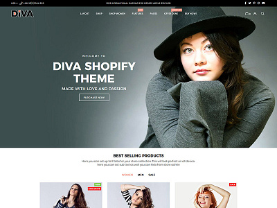 Diva Shopify Theme boutique clothing fashion fashion shopify themes fashion store megamenu shopify shopify framework shopify template shopify theme shopify themes