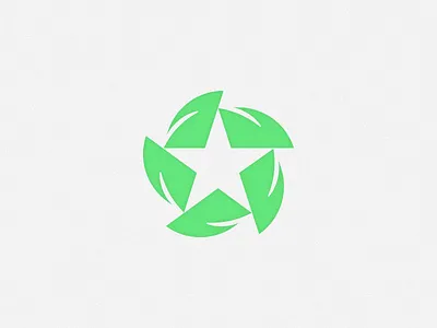 Nice Cuts pt. II brand landscaping lawn leaf logo mark pinwheel star