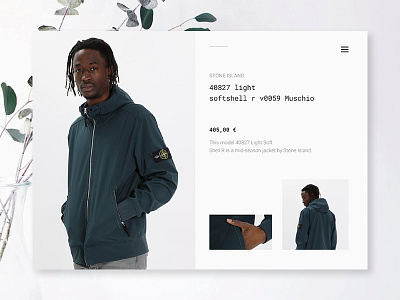 Stone Island Product Layout concept ecommerce fashion minimal shop stone island ui