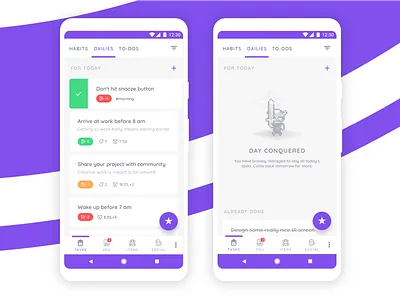 Habitica - Tasks List android empty state habitica list mobile redesign to do ui