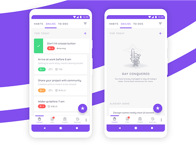 Habitica - Tasks List android empty state habitica list mobile redesign to do ui