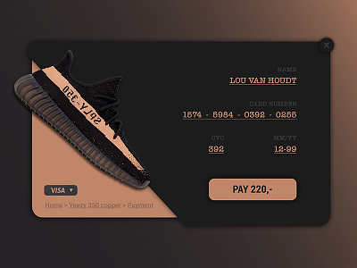 Daily UI #002 | Creditcard checkout #1 002 checkout clean color creditcard dailyui design minimal minimalist sneaker ui ux