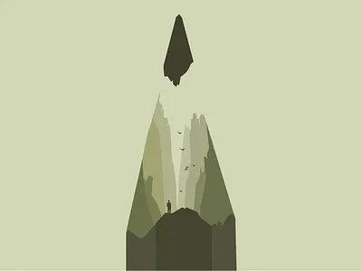 Journey journey life man mountains pencil shades