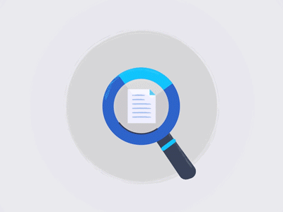 Communication 4 | Vera Explainer Video animation clean communication explainer video gif icons magnify minimal motion graphic searching view