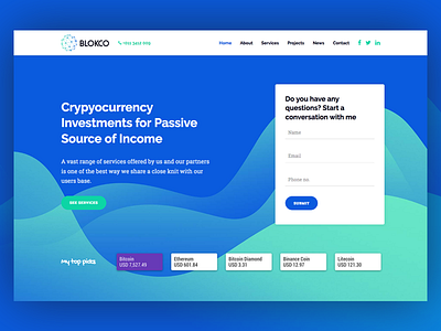 ICO Advisor - Blokco WP Theme bitcoin cryptocurrency ico landing page services ui web web design