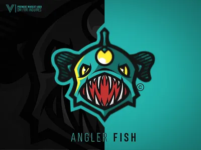 Angler Fish - Premade Mascot Logo angler fish badge branding esports fish gaming logo mascot mascot logo sports