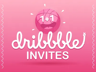 Two Dribbble Invites designer dribbble dribbbleinvites illustration invitation invites