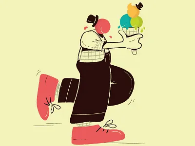 Mr. Ice Cream art cartoon character comics cream icecream illustration spring summer sweet vector weekend