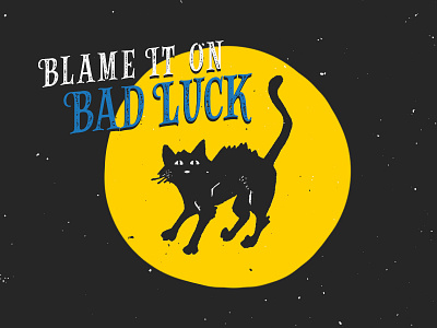 Alley Cat alley cat bad luck black black cat blue cat creepy spooky spotlight texture yellow