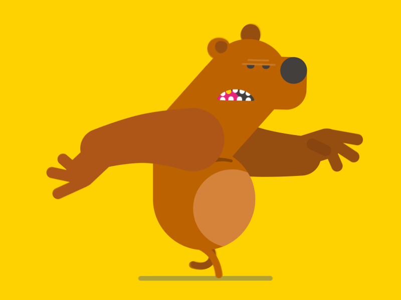 Example of Bearly walking