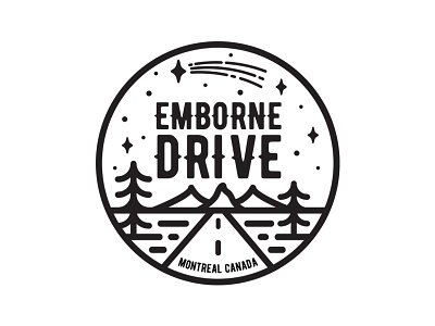 Emborne Drive Band Logo badge brand branding cartoon clean icon illustration logo logo design typography