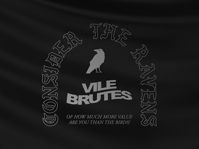 Luke 12:24 biblical bw design raven typography