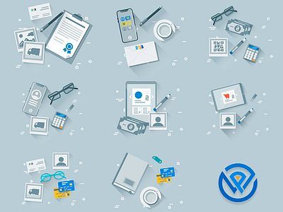 image set Worc point design accents image set material web design