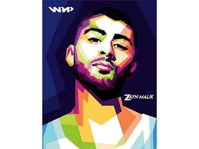 Zayn Malik abstrack art character color full color graphic design illustration masked monster popart poster wpap
