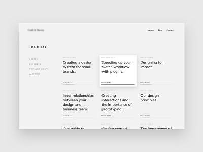 Journal blog clean grid journal minimal post ui web