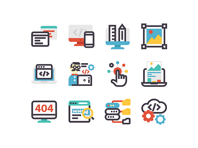 Web Development icons development icons laptop web