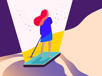 Surfing Girl girl illustration mobile surfing