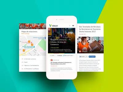 Vitacura Sustentable bike chile mobile news recycling responsive ui ux vitacura web design web site