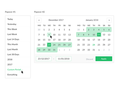 Everhour Datepicker calendar date range datepicker everhour