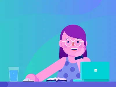 Meet Maggie 2d avator cartoon character cute designer funny girl illustration