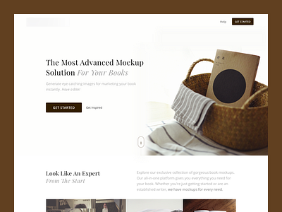 Book Mockups Landing Page clean interface landing page layout minimalistic page shop simple ui ux web website