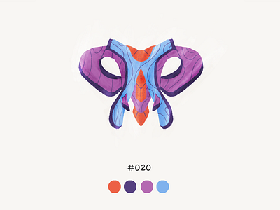 Masked twenty color design illustration mask