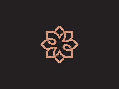 Flower floral flower icon leaf logo lotus mark symbol
