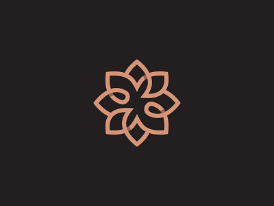 Flower floral flower icon leaf logo lotus mark symbol