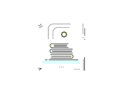 "Books", Vector Icon Illustration, "Office Icons Package" books design icon icons illustration illustrator infographic line office package prints vector