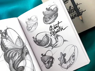 Silent Hunter Hand-drawn Sketches brand brand agency brand and identity brand design brand designer brand identity brand identity design branding branding and identity corporate identity icon identity identitydesign logo logo designer logodesign logos logotype modern logo visual identity