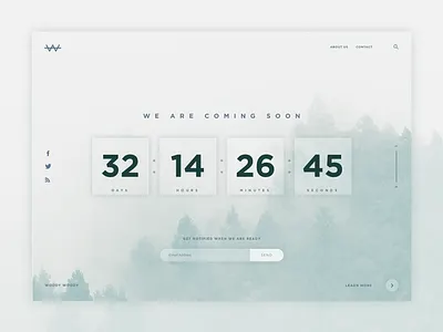 Daily UI #014 - Countdown Timer 014 challenge coming soon countdown daily daily ui challenge mountain timer ui woods