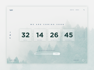 Daily UI #014 - Countdown Timer 014 challenge coming soon countdown daily daily ui challenge mountain timer ui woods