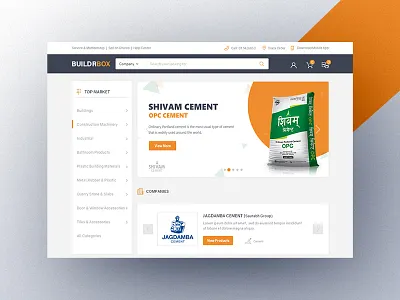 Buildrbox Contruction Ui Concept builder construction minimal ui ux white yellow