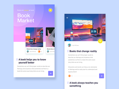 Book Market article books gradient ios iphone market mobile shop ui ux