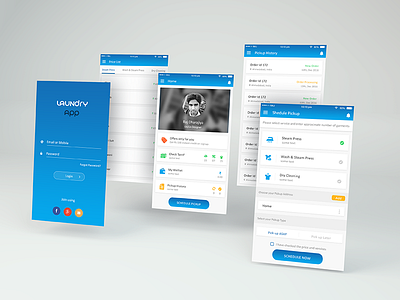 Laundry App app design laundry laundry service mockup take care ui ux