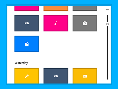 Flux OS's Timeline arrow design flux os timeline ui