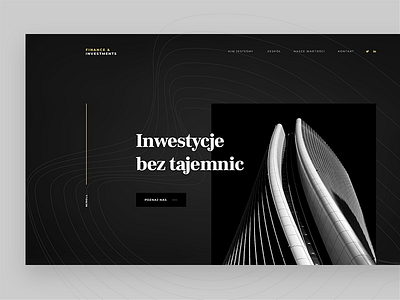 Finance & Investments debut finance investments invitation webdesign
