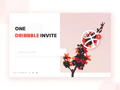 One Dribbble Invite draft dribbble invite giveaway home illustration invitation invite minimal thanks ui welcome