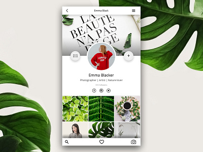 Daily UI challenge #006 - User Profile app design daily ui challenge instagram instagram profile mobile app photoshop ui design user profile web design