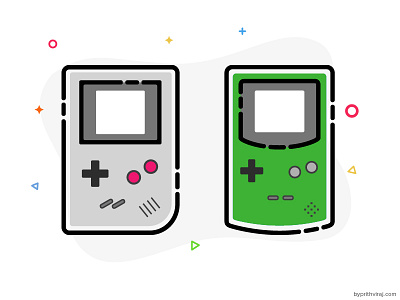 Gameboy and Gameboy Color gameboy gameboy color icon nintendo nintendo gameboy outline outline icon stroke stroke icon