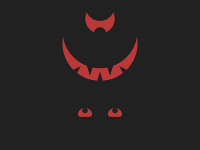 Monster dark monster. simple red